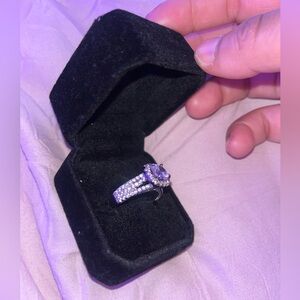 JJ CHIC S925 Elegant Silver Women's Full Pave Ring